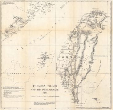 1870 Le Gendre Map of Taiwan or Formosa