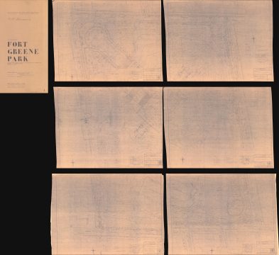 1972 Complete Blueprints of the Historic Fort Greene Park Rehabilitation, Brooklyn