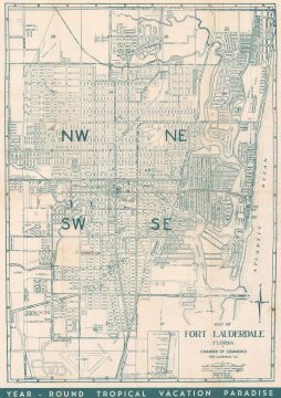 1955 Dolph City Plan or Map of Fort Lauderdale, Florida