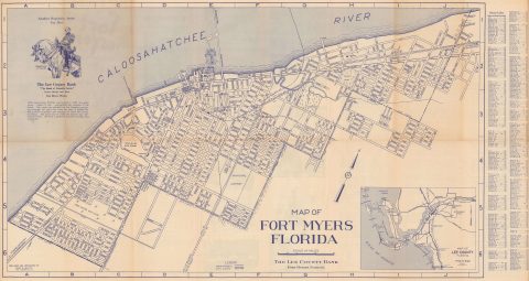 1950 Dolph City Plan or Map of Fort Myers, Florida