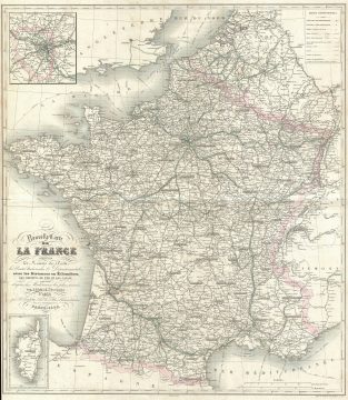 1852 Levasseur Map of France