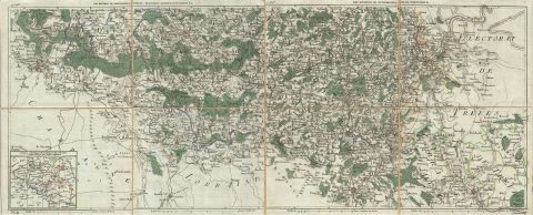 1786 Jean-Baptiste Map of Luxemburg, Belgium, France and Germany