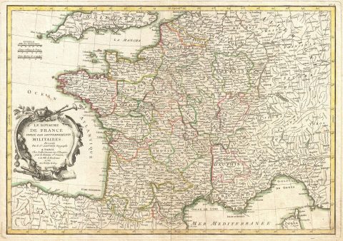 1762 Janvier Map of France