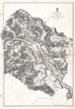 1867 Weyss Map of the Battlefield of Fredericksburg during the U.S. Civil War