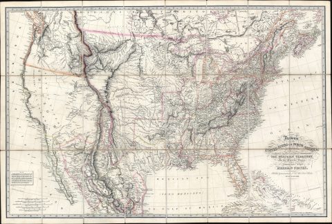 1830 Laurie Map of the United States as 'Fredonia'