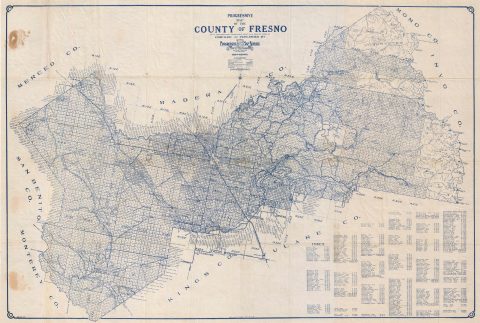 1920 Progressive Map of Fresno County, California