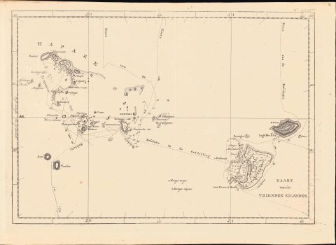 1795 Dutch Edition of Cook's Map of the Friendly Islands (Tonga)