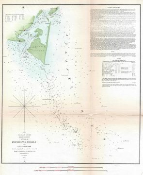 1851 U.S.C.S. Map of Frying Pan Shoals and Cape Fear River, North Carolina