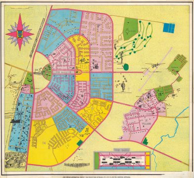 1975 Film Productions Botswana (PTY) Ltd. City Plan or Map of Gaborone, Botswana
