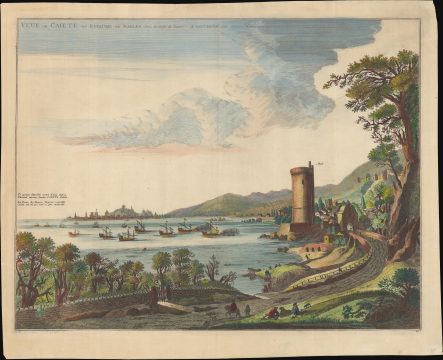 1704 Mortier / Blaeu View of Gaeta, Italy