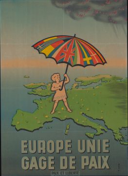 1951 Morac Pictorial Cold War Propaganda Broadside Map of Europe