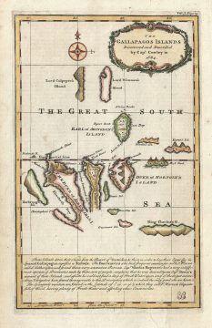 1744 Bowen and Cowley Map of the Galapagos Islands