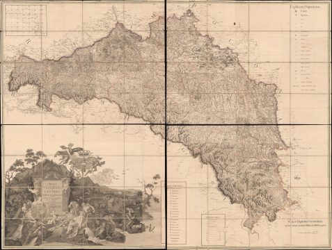 1790 Liesganig Massive Case Map of Galicia (Poland / Ukraine)