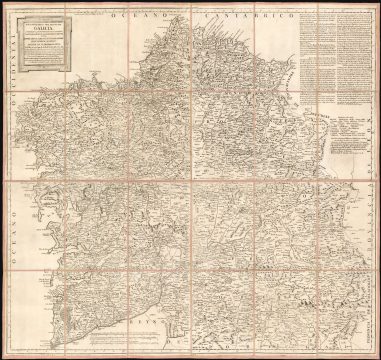 1784 Lopez Map of the Kingdom of Galicia
