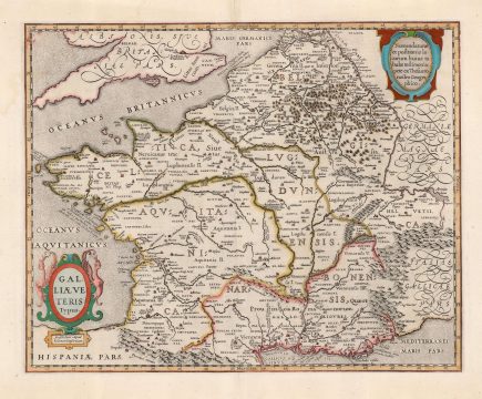 1662 Jansson Map of Ancient Gaul
