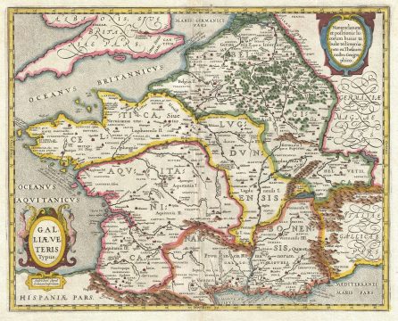 1657 Jansson Map of France or Gaul in Antiquity