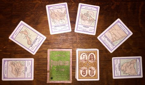 1896 Geographical Card Game - 'Game of Population No. 1110'