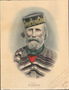 1929 Chromolithograph Portrait of Giuseppe Garibaldi