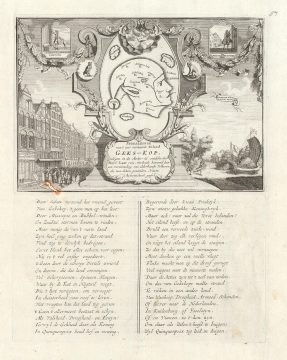 1720 Satirical Economic Map of the Mississippi Bubble (Fools Head / Fools Cap)