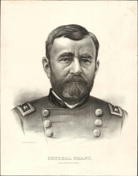 1885 Large Format Currier and Ives Portrait of Ulysses S. Grant