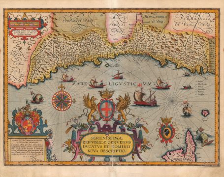 1608 Ortelius / Vrients Map of the Republic of Genoa, Italy