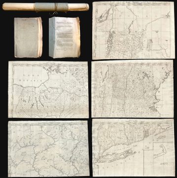 1794 Christopher Colles Geographical Ledger Map of the United States