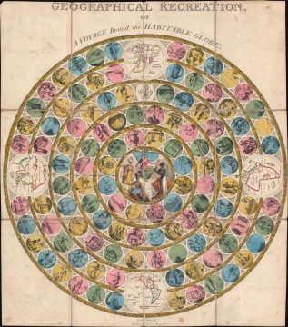 1809 Harris Geographical Game Map of the World