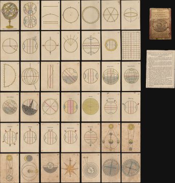 1806 Paris Geography and Astronomy Card Game (42 Cards) - With the Rules!