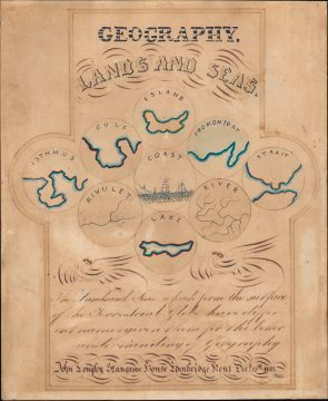 1853 Longley Schoolboy Map of Coasts and Waterways