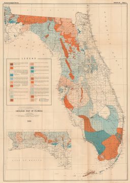 1945 Cooke Geologic Map of Florida