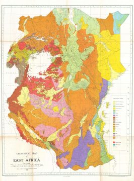 1954 Geological Survey Geological Map of East Africa (Kenya, Uganda, Tanzania)