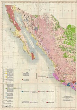 1956 Mejorada Geological Map of Western Mexico (Sonora)