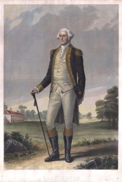 1859 Hicks / Wright Standing Portrait of George Washington