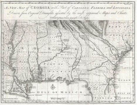 1748 Bowen Map of Georgia - first specific map of Georgia!