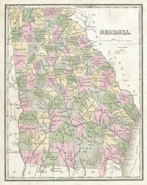 1835 Bradford Map of Georgia