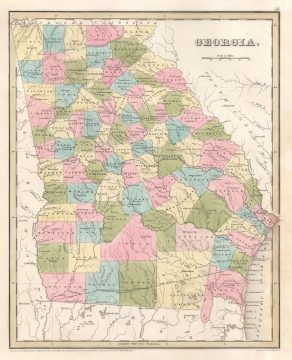 1838 Bradford Map of Georgia