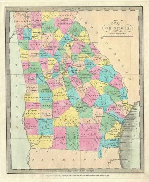 1834 Burr Map of Georgia