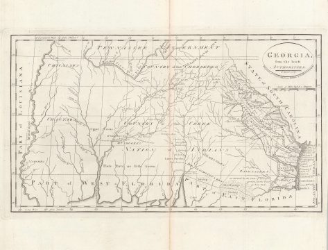 1795 Carey / Barker Map of Georgia