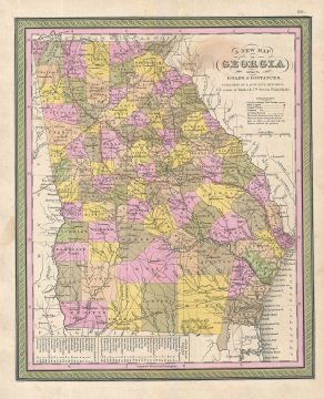1849 Mitchell Map of Georgia
