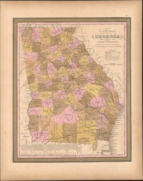 1850 Mitchell Map of Georgia