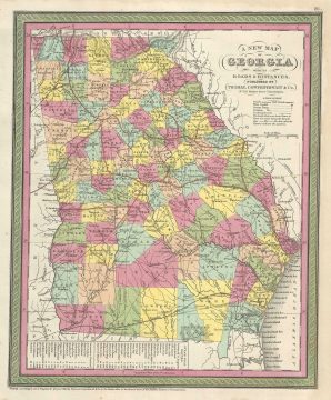 1854 Mitchell Map of Georgia