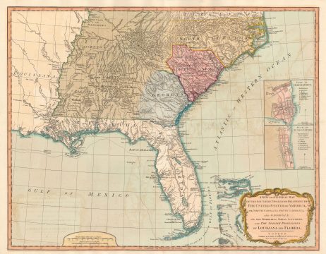 1794 Laurie and Whittle Map of Florida, Georgia, Carolina