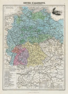 1878 Migeon Map of the German Empire