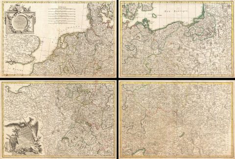 1775 Rizzi-Zannoni Map of the German Empire and Poland