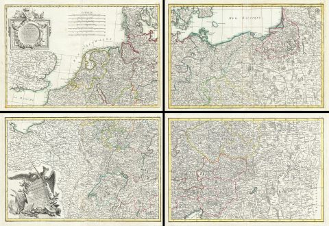 1783 Rizzi-Zannoni Map of the German Empire and Poland