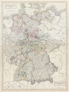 1840 Black Map of Germany