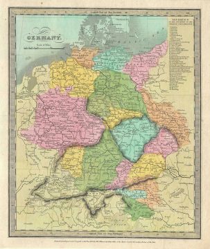 1834 Burr Map of Germany