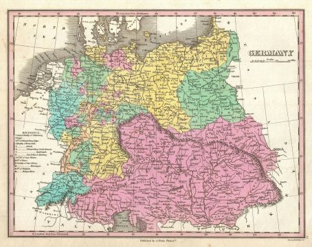 1827 Finley Map of Germany