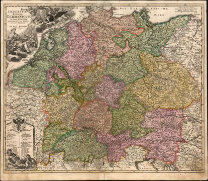 1710 Homann Map of the Holy Roman Empire