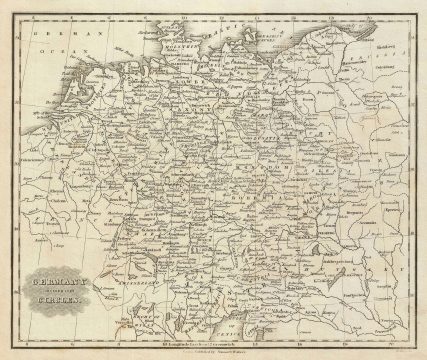 1828 Malte-Brun Map of Germany